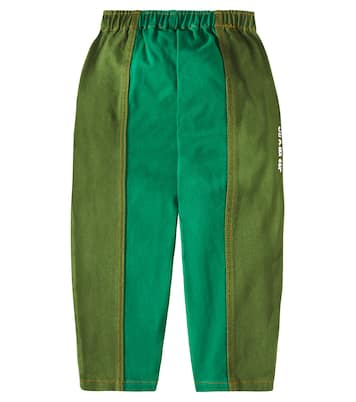 Colorblocked cotton wide-leg pants | Tinycottons