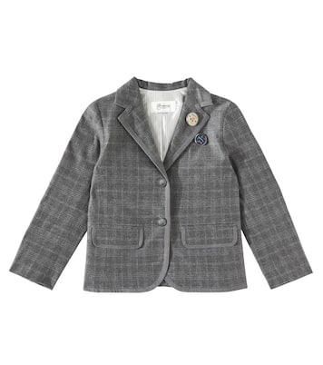 Ginevra checked flannel blazer | Bonpoint