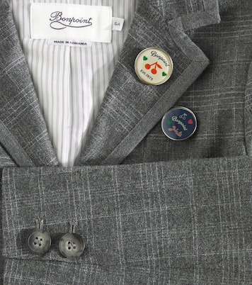 Ginevra checked flannel blazer | Bonpoint