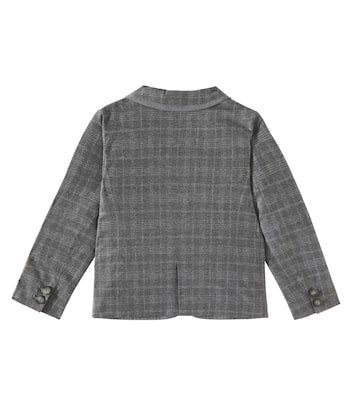 Ginevra checked flannel blazer | Bonpoint