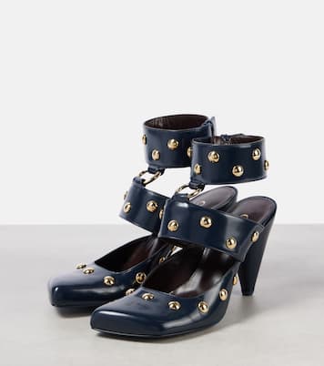 Jade studded leather pumps | Chloé