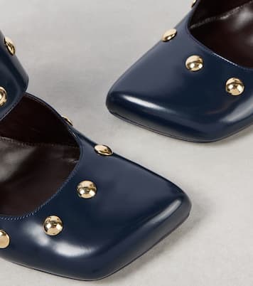 Jade studded leather pumps | Chloé