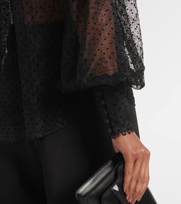 Ethel tie-neck lace blouse | Rebecca Vallance