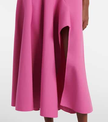 Draped wool-blend midi dress | Oscar de la Renta