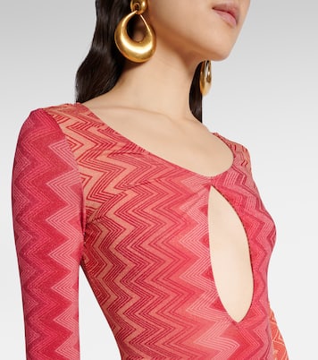 Chevron lamé midi dress | Missoni