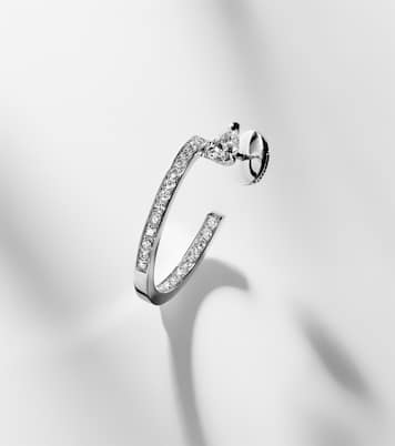 Boucle d'oreille unique Serti Sur Vide en or blanc 18 ct et diamants | Repossi
