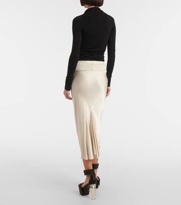 Midirock aus Satin | Rick Owens