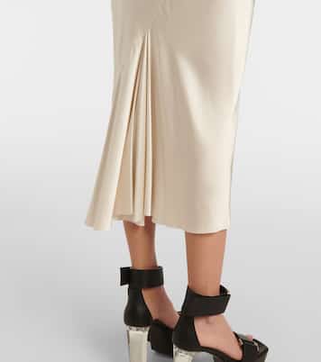Midirock aus Satin | Rick Owens