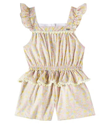Floral cotton poplin romper | Patachou