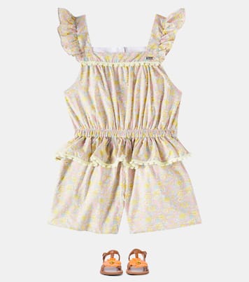 Floral cotton poplin romper | Patachou