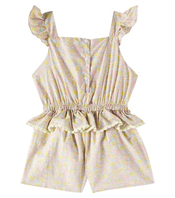 Floral cotton poplin romper | Patachou