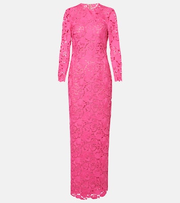 Floral asymmetric guipure gown | Oscar de la Renta