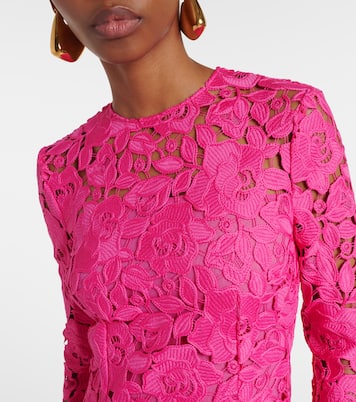 Floral asymmetric guipure gown | Oscar de la Renta