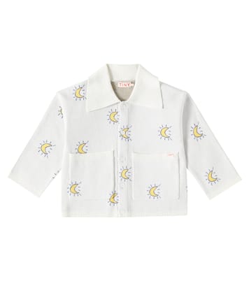 Midnight Sun cotton jacquard cardigan | Tinycottons