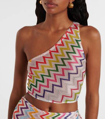 One-Shoulder-Top aus Häkelstrick | Missoni