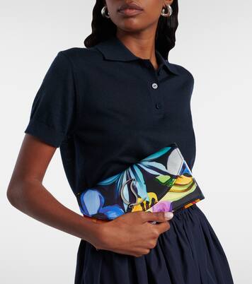 Loubi54 CL floral satin clutch | Christian Louboutin