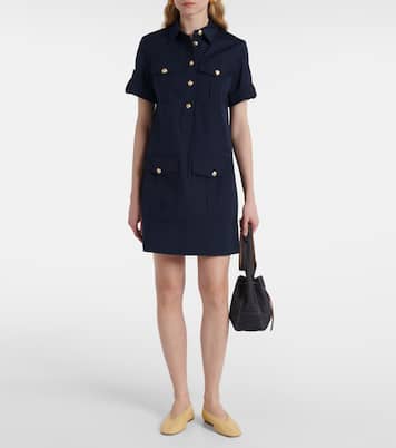 Lucca embellished linen shirt dress  | Veronica Beard