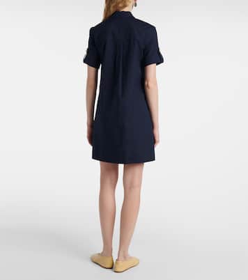 Lucca embellished linen shirt dress  | Veronica Beard