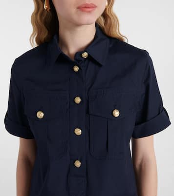 Lucca embellished linen shirt dress  | Veronica Beard
