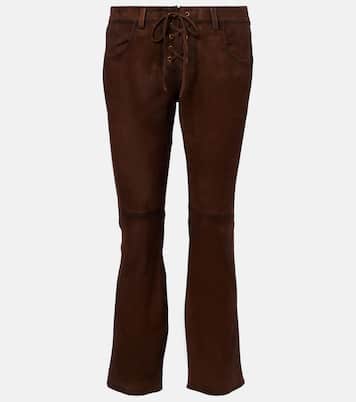 Vanel low-rise suede lace-up pants | Isabel Marant