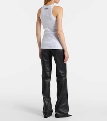 Tank top de jersey de algodón adornado | The Attico