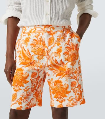 Paisley linen Bermuda shorts | Etro