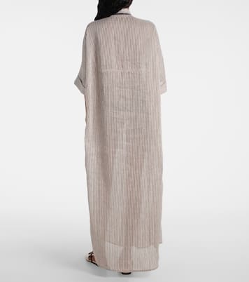 Hemdblusenkleid aus Leinen und Seide | Brunello Cucinelli