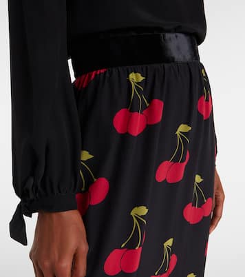 Printed silk maxi skirt | Valentino