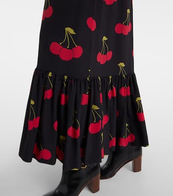 Printed silk maxi skirt | Valentino