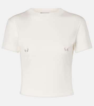 Verziertes T-Shirt aus Baumwoll-Jersey | Mugler