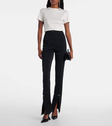 Verziertes T-Shirt aus Baumwoll-Jersey | Mugler