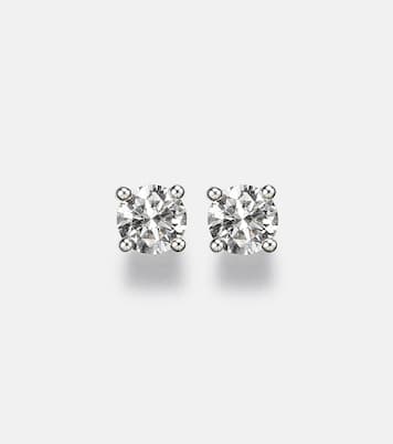 18kt white gold stud earrings with diamonds | Anita Ko