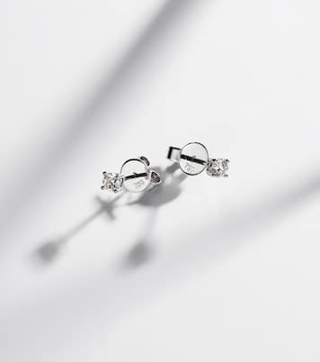 18kt white gold stud earrings with diamonds | Anita Ko