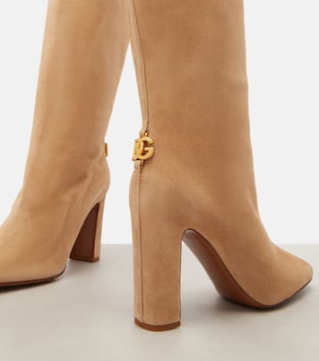 Overknee-Stiefel aus Veloursleder | Dolce&Gabbana