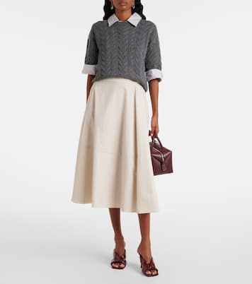Desy cotton poplin midi skirt | 'S Max Mara