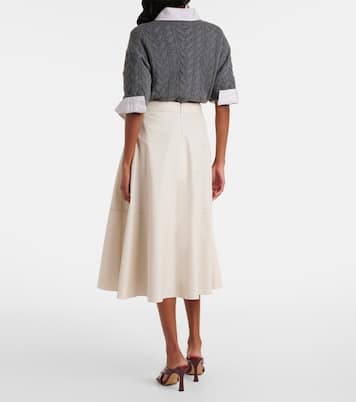 Desy cotton poplin midi skirt | 'S Max Mara