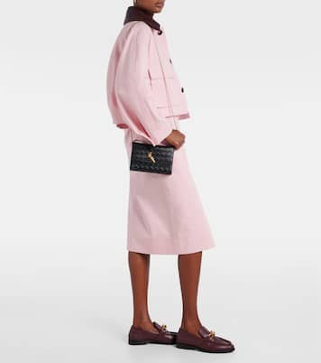 Andiamo Intrecciato leather shoulder bag | Bottega Veneta