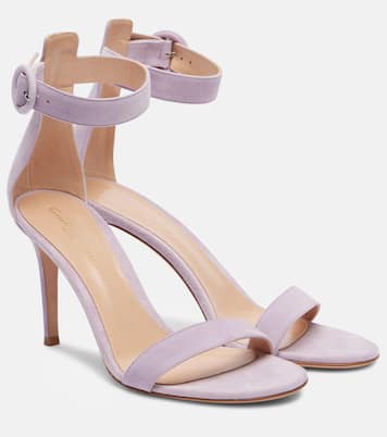 Sandalen Portofino 85 aus Veloursleder | Gianvito Rossi