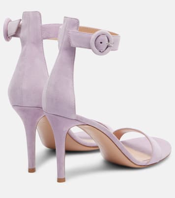 Sandalen Portofino 85 aus Veloursleder | Gianvito Rossi