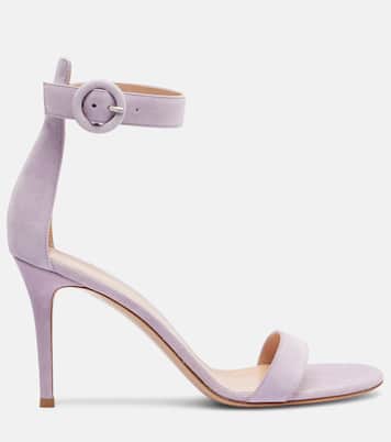 Sandalen Portofino 85 aus Veloursleder | Gianvito Rossi