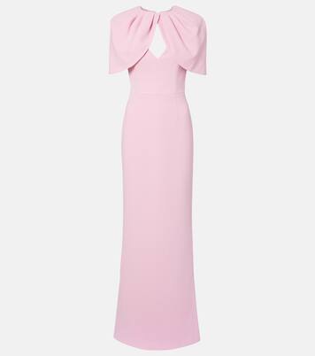 Xena caped crêpe gown | Rebecca Vallance