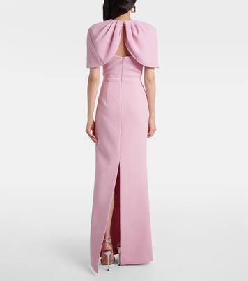 Xena caped crêpe gown | Rebecca Vallance