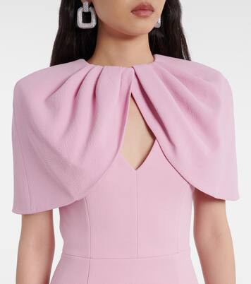 Xena caped crêpe gown | Rebecca Vallance