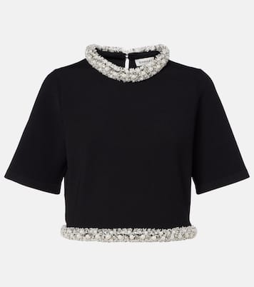 Ozelle embellished knitted crop top | Simkhai