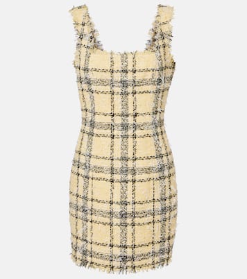 Checked sequined tweed minidress | Balmain