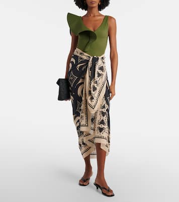 Printed cotton beach cover-up | Johanna Ortiz