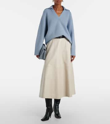 Wool and cashmere-blend polo sweater | Vince