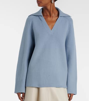 Wool and cashmere-blend polo sweater | Vince