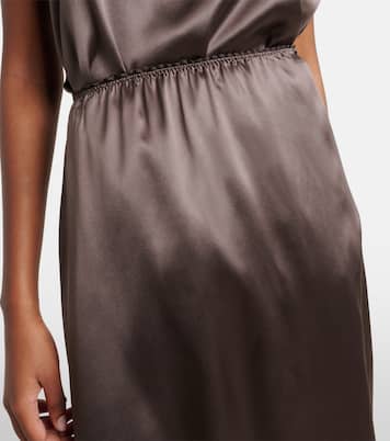 Lace-trimmed silk satin slip skirt | Magda Butrym