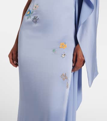 Verzierte Robe aus Satin | Erdem